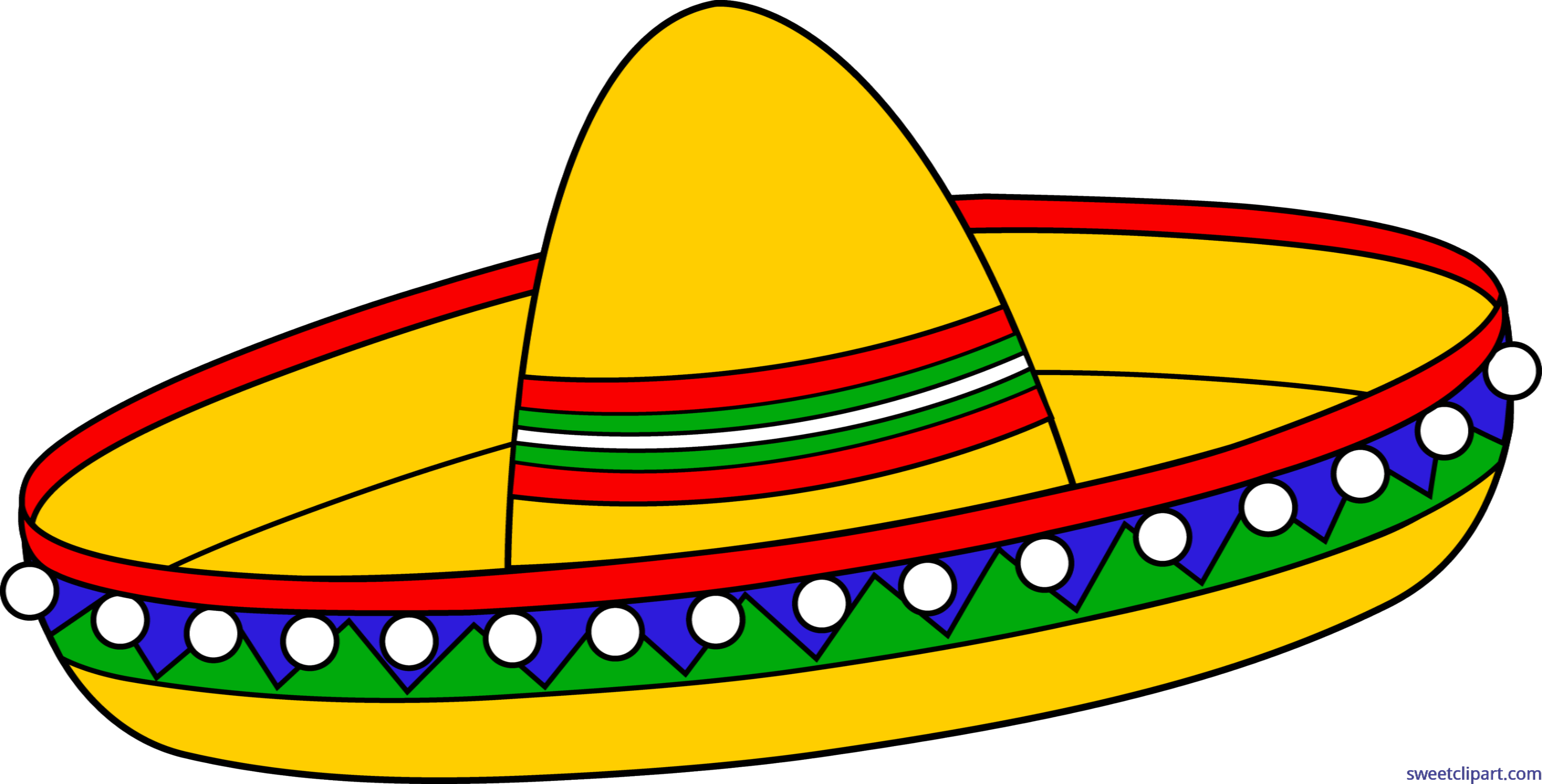 8783x4467 Sombrero Clip Art
