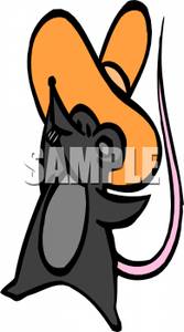 167x300 Clip Art Image A Mouse Wearing A Sombrero