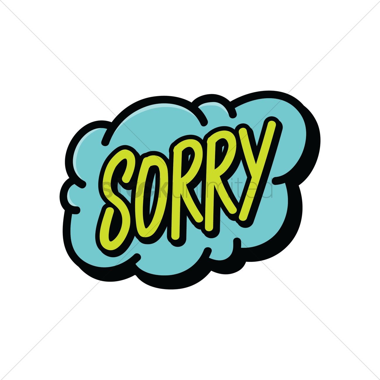 1300x1300 Comic Speech Bubble With The Word Sorry Vector Image