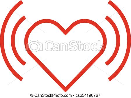 450x336 Heart Sound Waves. Heart Graphic Surrounded By Sound Waves