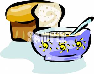 300x237 Bread And Soup Clipart