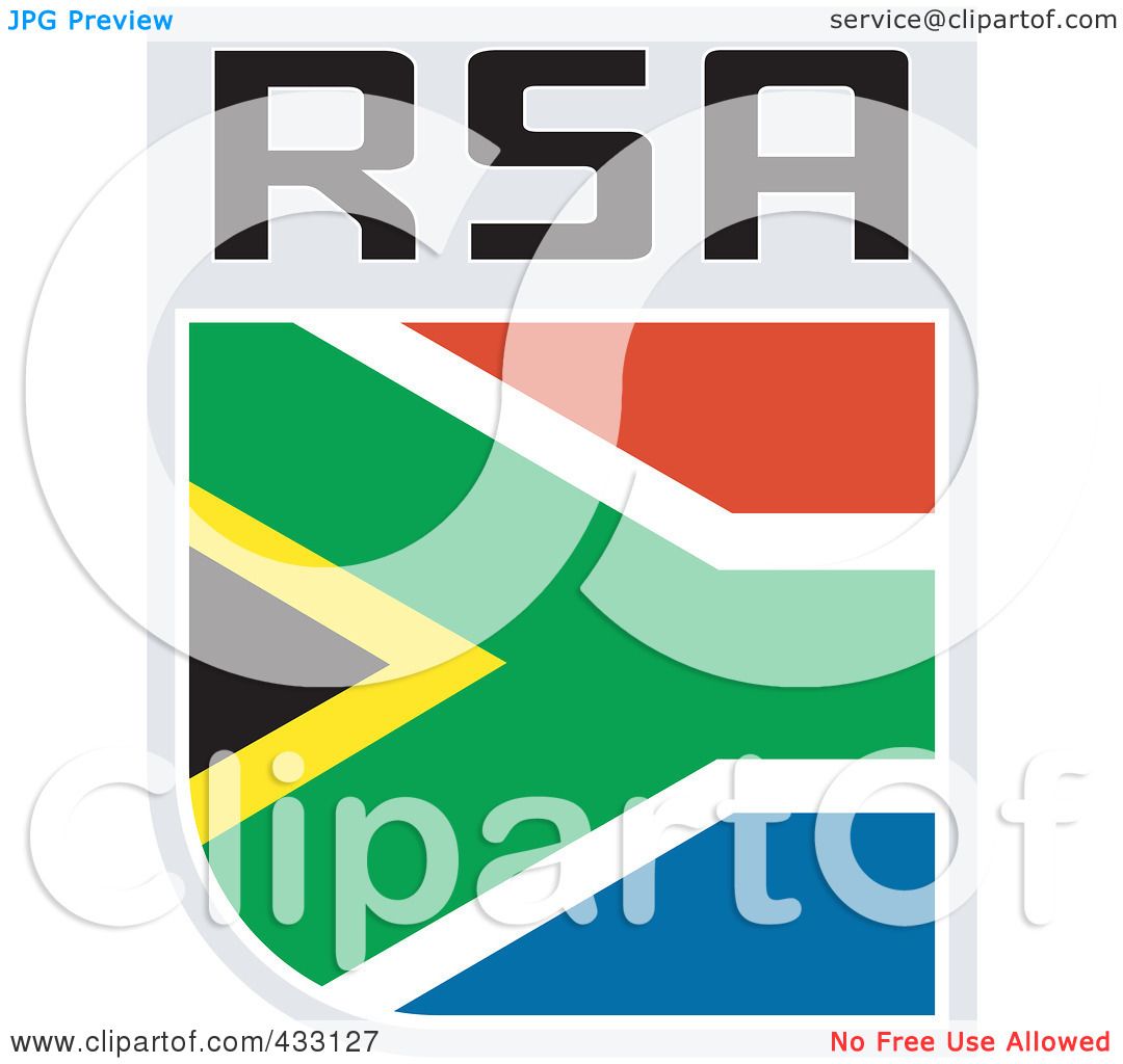 1080x1024 Royalty Free (Rf) Clipart Illustration Of A Rugby Flag For South