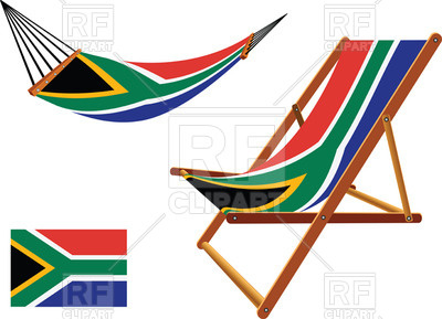 400x289 South Africa Flag Hammock And Deck Chair Royalty Free Vector Clip