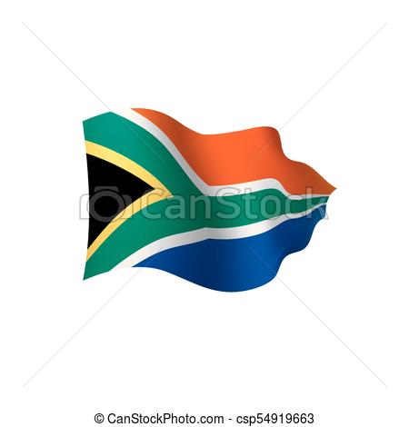 450x470 South Africa Flag, Vector Illustration On A White Background Clip