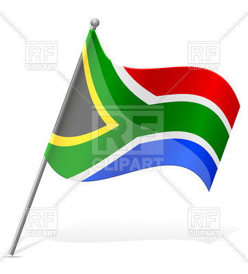 362x400 Wavy Flag Of South African Republic Royalty Free Vector Clip Art