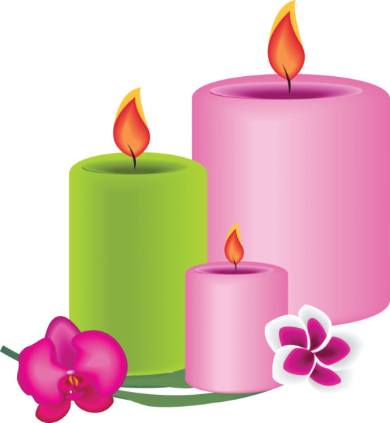 553x600 Digital Image Of Spa Candles And Flower