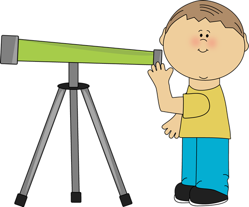 500x416 Boy Looking Through A Telescope. Space Clip Art