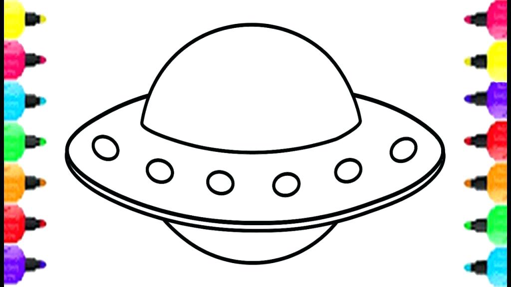 1024x576 Ufo Coloring Pages Crash Aliens Flying Sauc On Wonderful Space