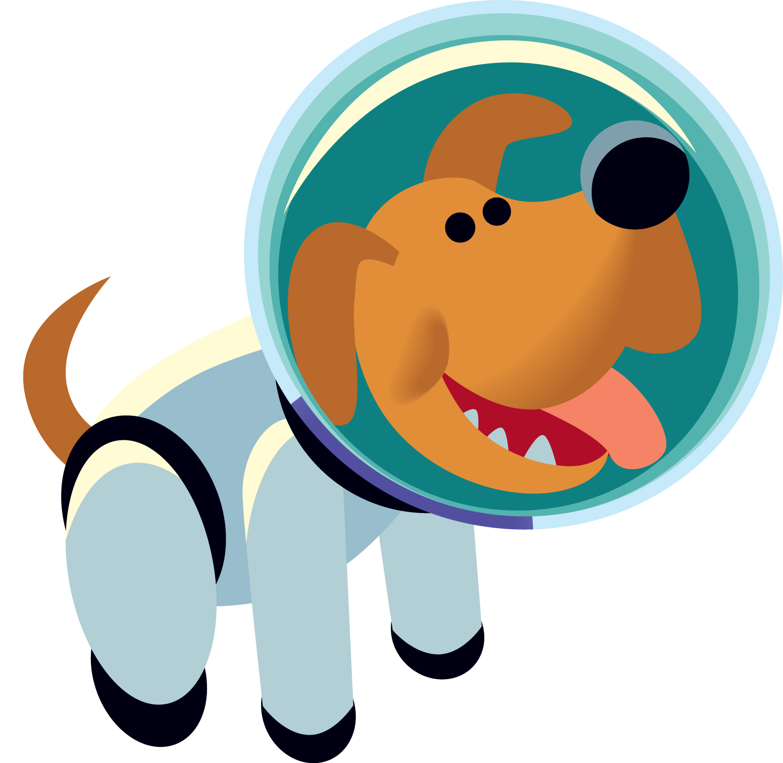 1551x1511 Dog In Rocket Clipart