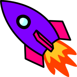 298x297 Rocket Purple Clip Art