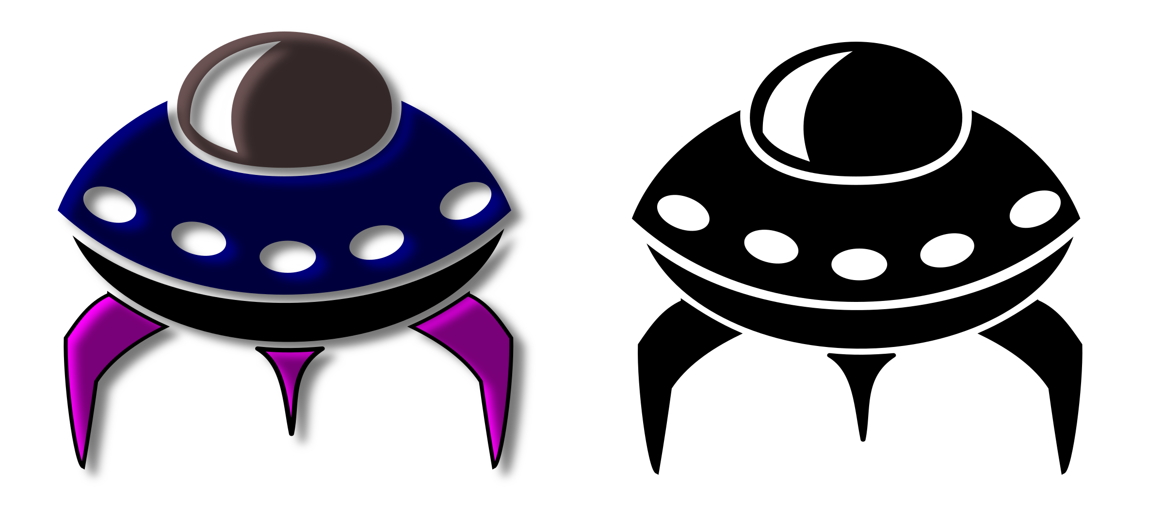 2400x1071 Alien Spaceship Icon Icons Png