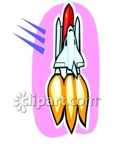 225x300 A Space Shuttle With Burning Rockets