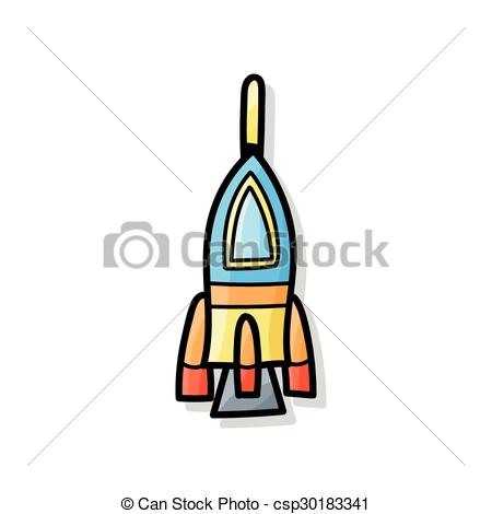 450x470 Spaceship Doodle Eps Vector