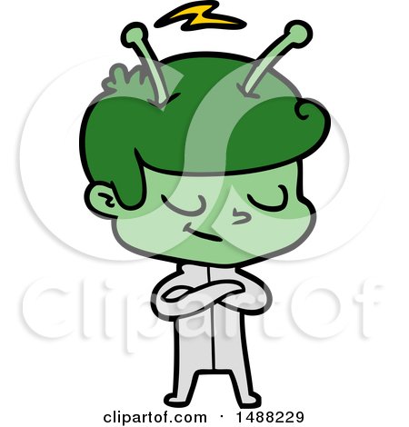 450x470 Cartoon Of A Spaceman Thinking