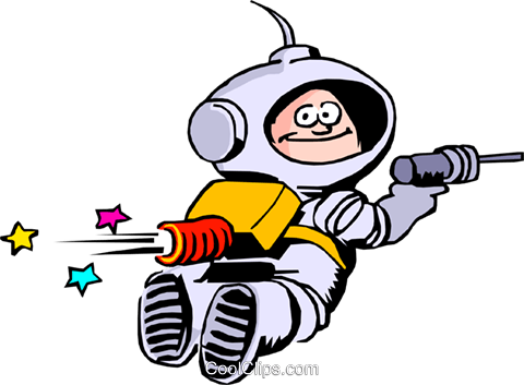 480x353 Cartoon Spacemen Royalty Free Vector Clip Art Illustration