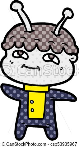 254x470 Friendly Cartoon Spaceman Clip Art Vector