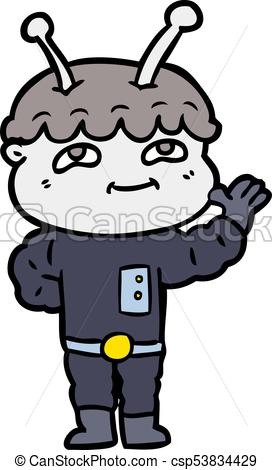 272x470 Friendly Cartoon Spaceman Vector Illustration