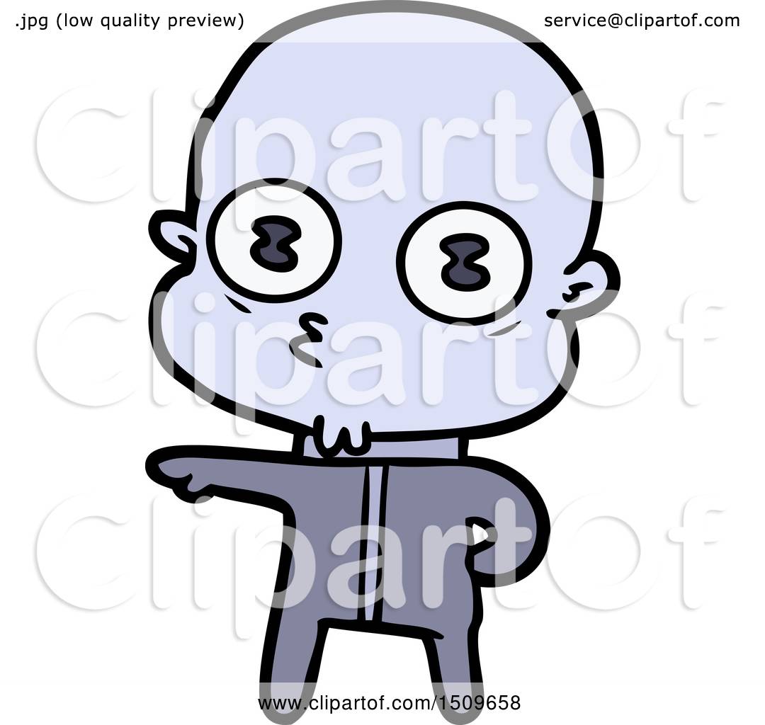 1080x1024 Cartoon Weird Bald Spaceman By Lineartestpilot