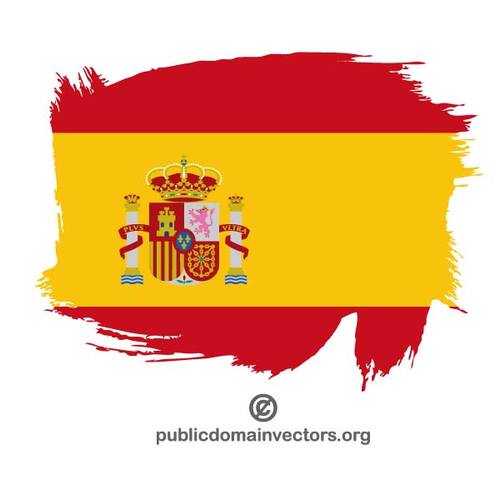 500x500 Flag Of Spain Paint Stroke Public Domain Vectors