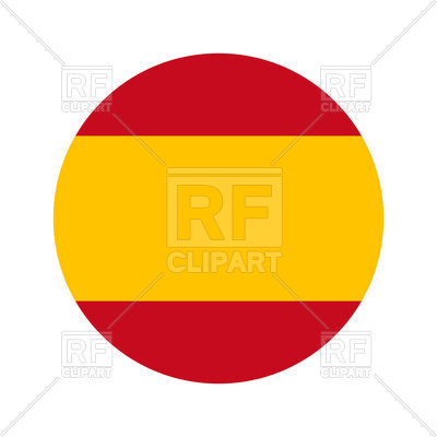 400x400 Round Icon Of Spain Flag Royalty Free Vector Clip Art Image