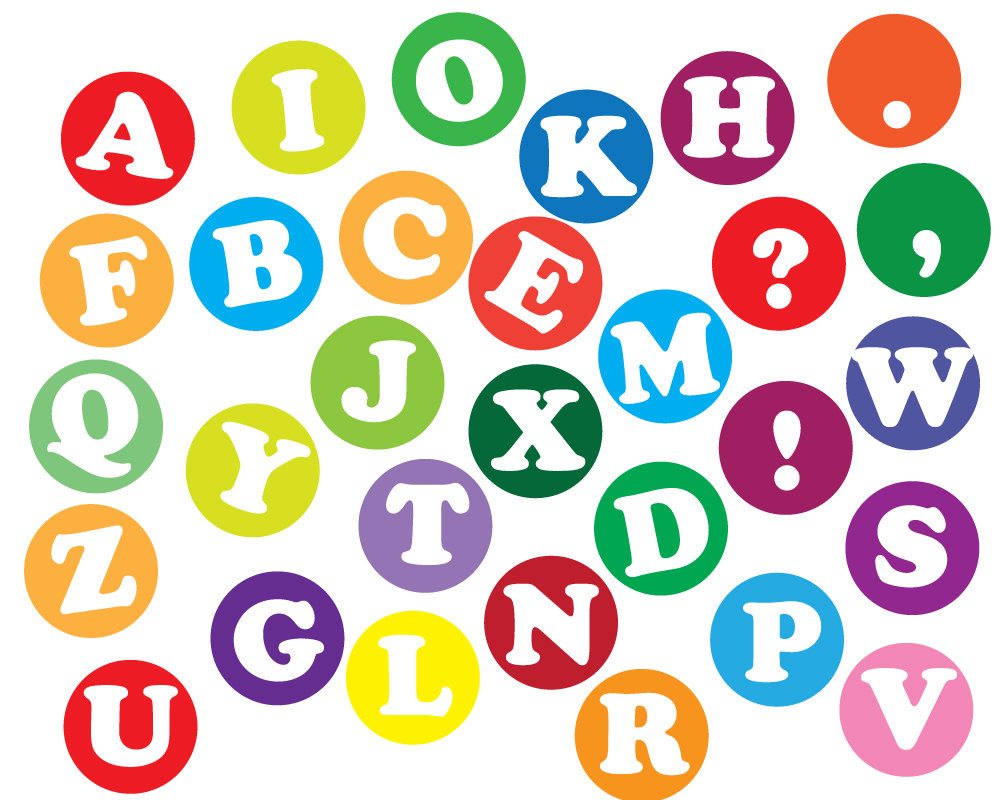 1000x800 Instant Download Alphabet Letters Clip Art, Scrapbooking Letters
