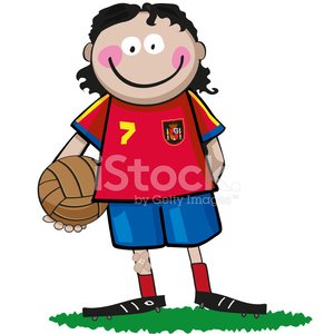 300x300 Spanish Soccer Boy Premium Clipart