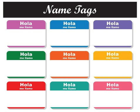 477x384 Items Similar To Hello Name Tags Spanish Hola Clipart Clip Art