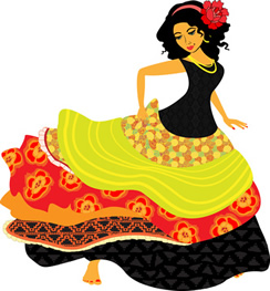 244x263 Spanish Lady Clip Art