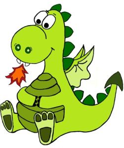 251x300 Sparky My Flat, Green, Fire Breathing Child Baby Dragon And Dragons