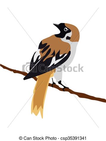 356x470 Sparrow In The Branch.