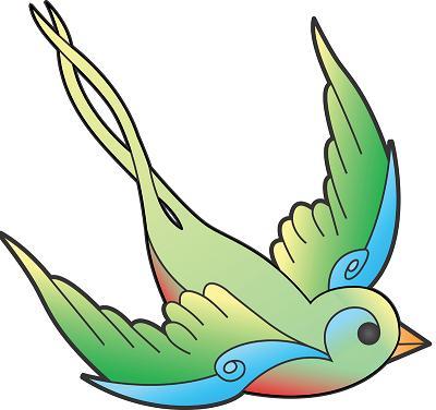400x376 Tattoo Sparrow Clipart