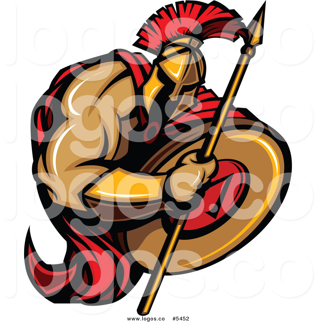 1024x1044 Royalty Free Vector Of A Logo Of A Muscular Spartan Warrior Armed