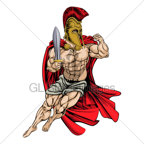 500x500 Spartan Warrior Gl Stock Images