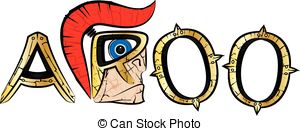 300x131 Spartan Warrior Design Vector Illustration Vector