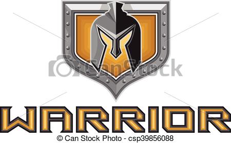 450x280 Spartan Warrior Helmet Shield Retro. Illustration Of A Vector