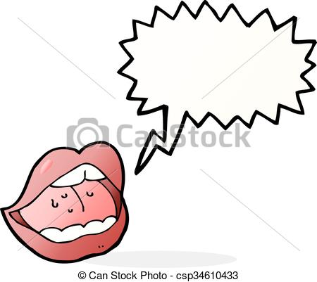 450x401 Cartoon Open Mouth With Speech Bubble Vectors