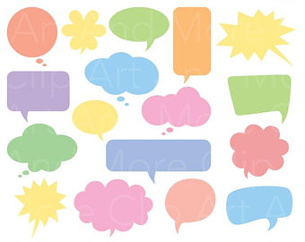 340x270 Speech Bubble Clip Art Watercolor Clipart Comic Clipart