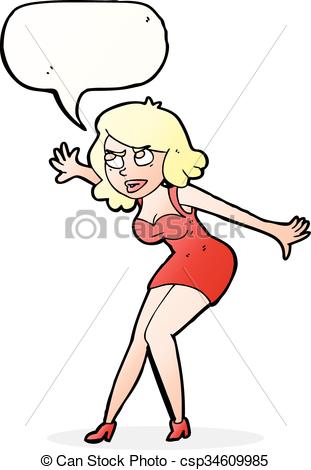 311x470 Cartoon Female Spy With Speech Bubble Vector