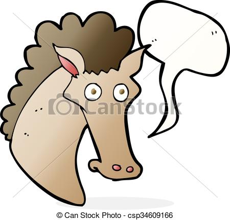 450x431 Cartoon Horse Head With Speech Bubble Clip Art Vector