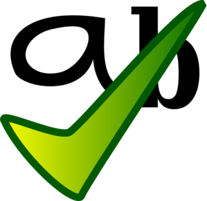 299x291 Spell Check Clip Art