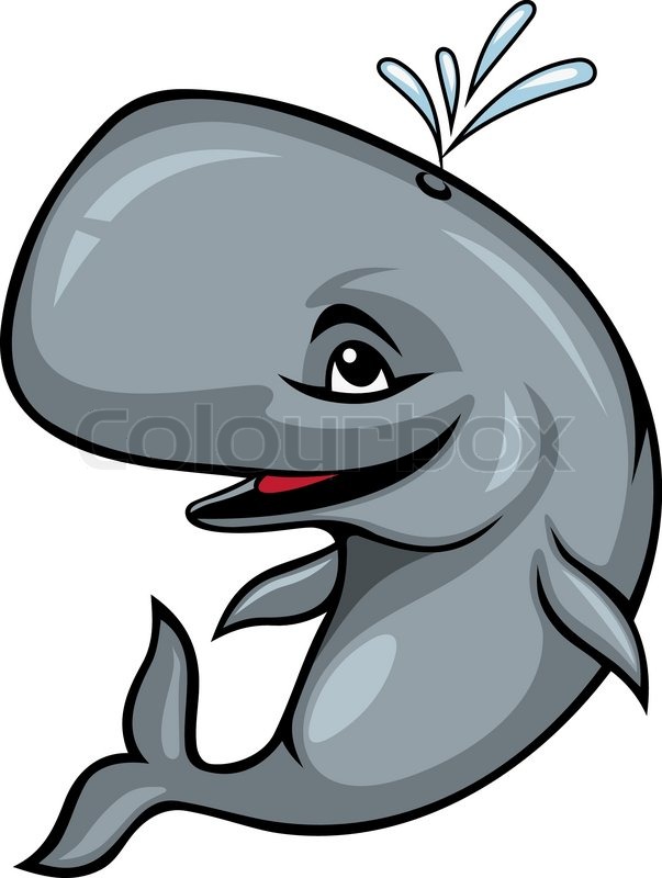 603x800 Smiling Sperm Whale Stock Vector Colourbox