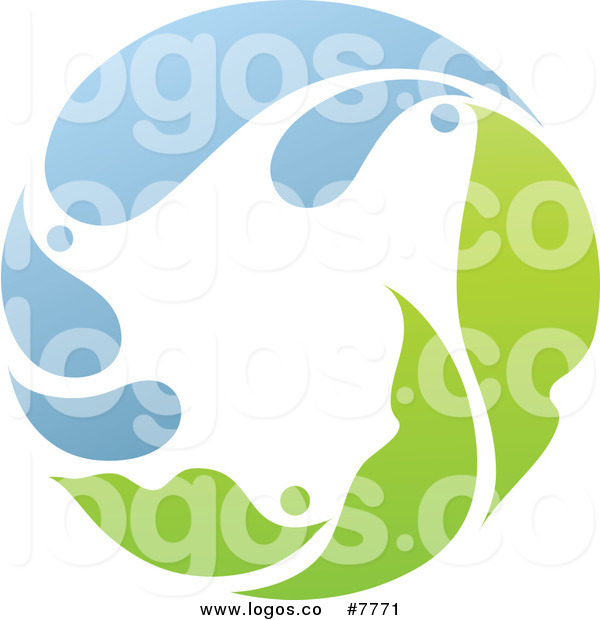 600x620 Royalty Free Clip Art Vector Logo Of A Green And Blue Organic