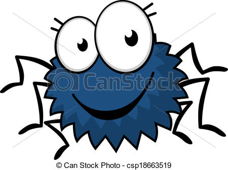 450x336 Cute Little Spiky Cartoon Spider. Cute Little Spiky Cartoon