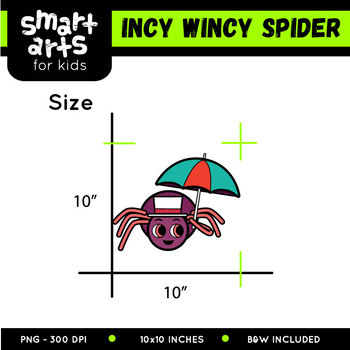 350x350 Incy Wincy Spider (Itsy Bitsy Spider) Clip Art By Smart Arts For Kids