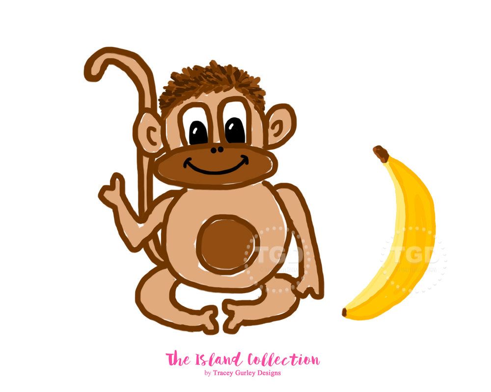 1000x800 Monkey And Banana Clip Art