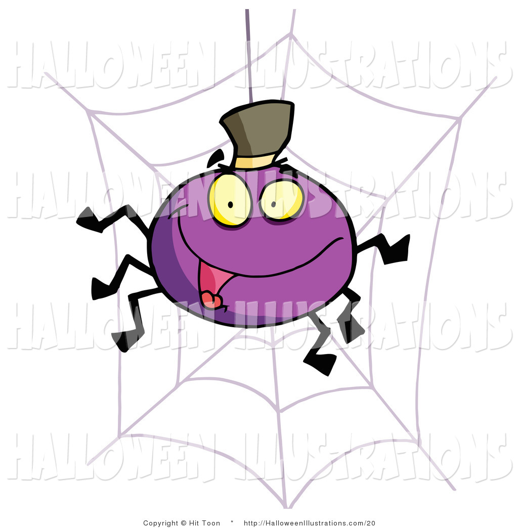 1024x1044 Halloween Cliprt Of Purple Cartoon Halloween Spider Wearing