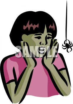 248x350 African American Girl Afraid Of A Spider