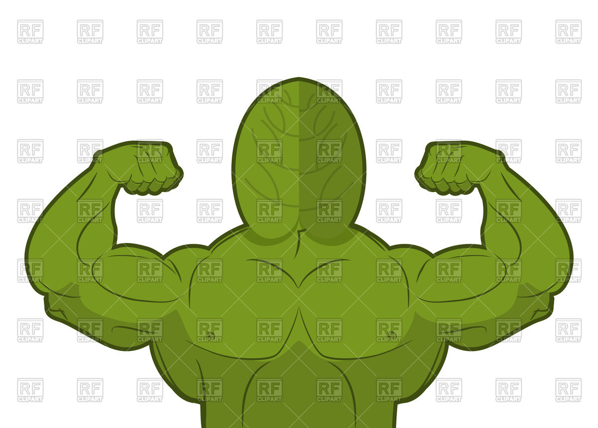 1200x860 Spinach With Big Muscles Royalty Free Vector Clip Art Image