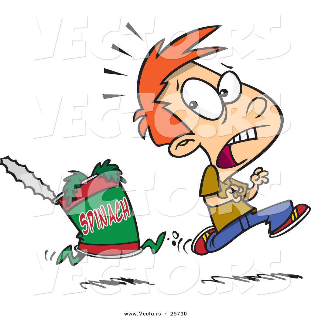 1024x1044 Vector Of A Can Of Spinach Chasing A Red Haired White Boy By