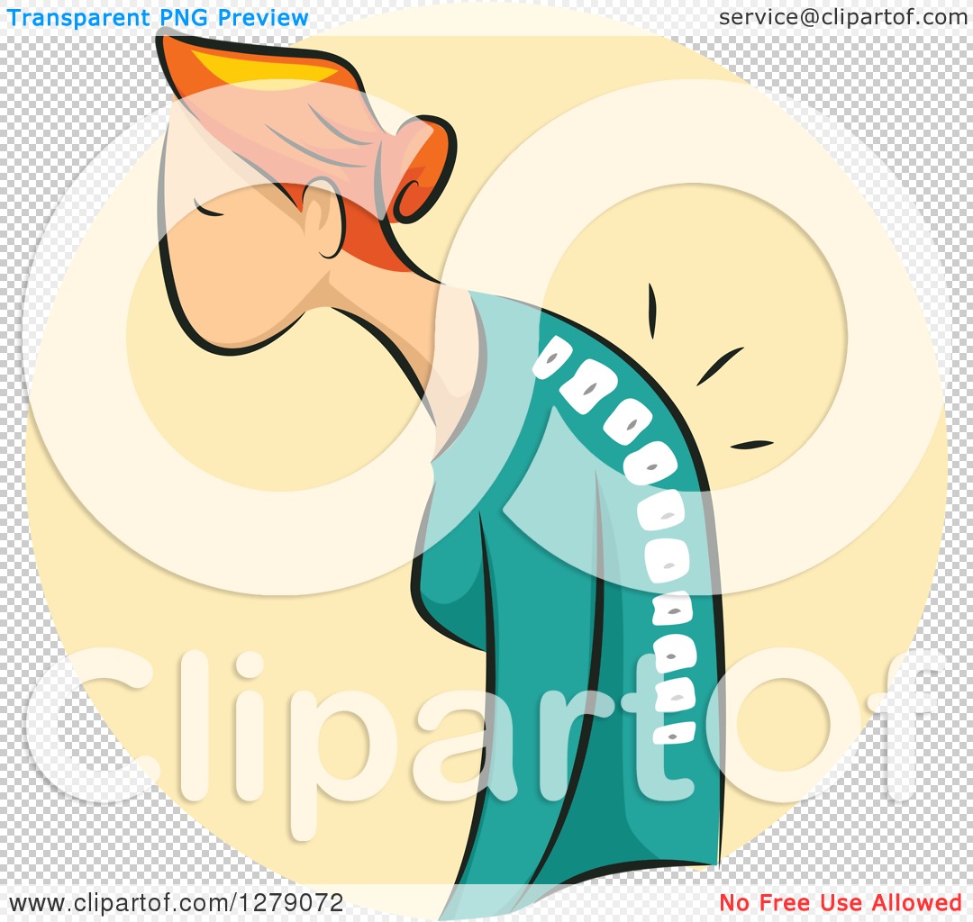 1080x1024 Clipart Of A Hunched Red Haired White Woman And Visible Spine